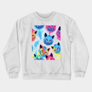 Tie Dye Cat Crewneck Sweatshirt
